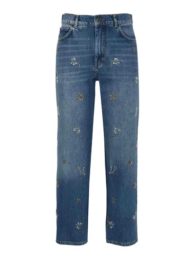 Weekend Max Mara Crop Jeans Wkdcuff In Blue