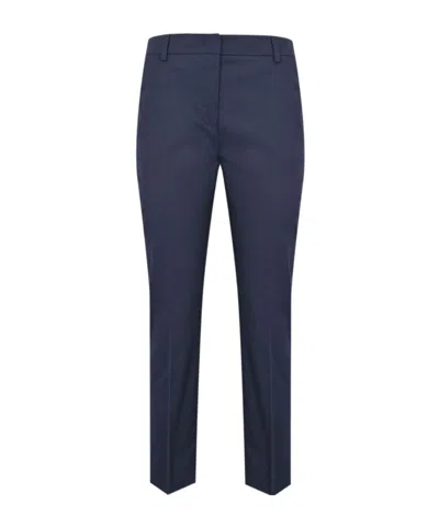 Weekend Max Mara Cropped Cigarette Trousers In Blue