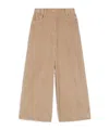 Weekend Max Mara Cropped Cotton Velvet Trousers In Brown