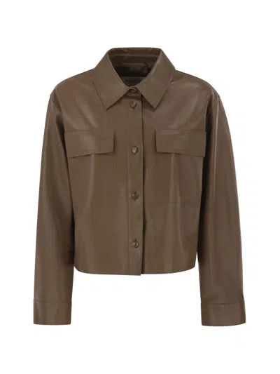 Weekend Max Mara Cropped Jacket In Brown