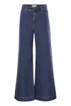 Weekend Max Mara Cropped Jeans With A Wide-leg Fit In Blue