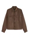 Weekend Max Mara Cropped Shirt In Brown