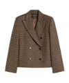 Weekend Max Mara Cropped Wool Blend Blazer In Brown