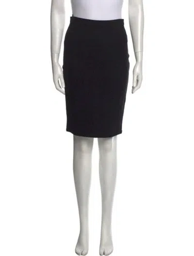 Pre-owned Weekend Max Mara Crystal Embellishments Knee-length Skirt In Black