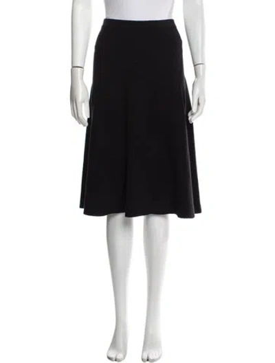Pre-owned Weekend Max Mara Crystal Embellishments Knee-length Skirt In Black