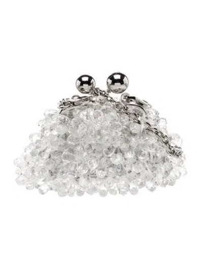 Pre-owned Weekend Max Mara Crystal Evening Bag In Metallic/silver