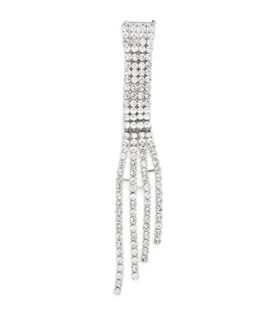 Weekend Max Mara Crystal Fringed Brooch In Grey