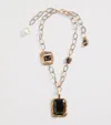 Weekend Max Mara Crystal Pendant Necklace In Gold