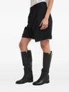 Weekend Max Mara Cuffed Belt-loop Shorts In Black