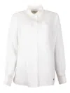 Weekend Max Mara Cuffs Logo Shirt In White