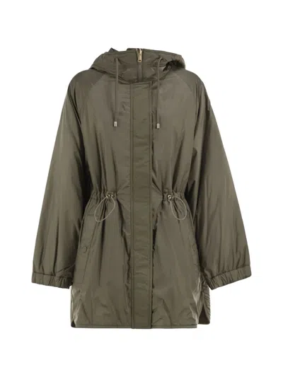 Weekend Max Mara Dalcamo Reversible Quilted Hooded Parka In Green
