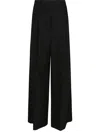 Weekend Max Mara Dart-detailing Wide-leg Trousers In Black