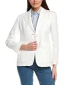 Weekend Max Mara Dattero Linen-blend Jacket In White