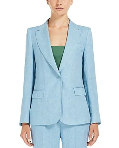 Weekend Max Mara Dattero Single Breasted Blazer In Green