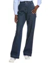 Weekend Max Mara Davina Navy Dark Clean Wide Leg Jean In Blue
