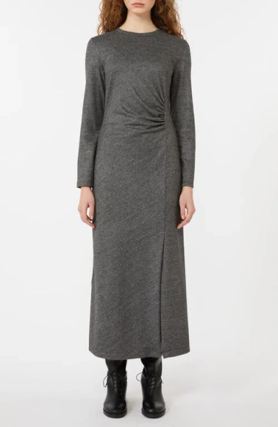 Weekend Max Mara Decano Ruched Long Sleeve Maxi Dress In Gray