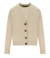 Weekend Max Mara Two-piece Combination Wool And Cashmere Knitted Sweater In Gray