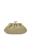 Weekend Max Mara Deconstructed Medium Leather Pasticcino Bag In Green