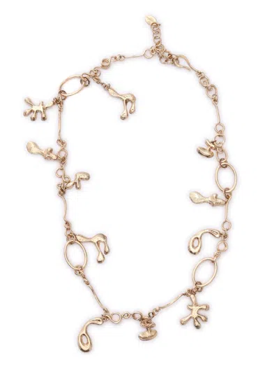 Weekend Max Mara Decorative Pendant Necklace In Gold