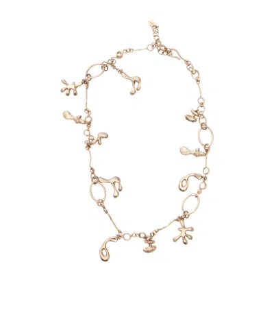 Weekend Max Mara Decorative Pendant Necklace In Yellow