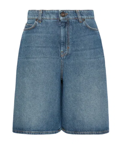 Weekend Max Mara Denim Bermuda Shorts In Blue