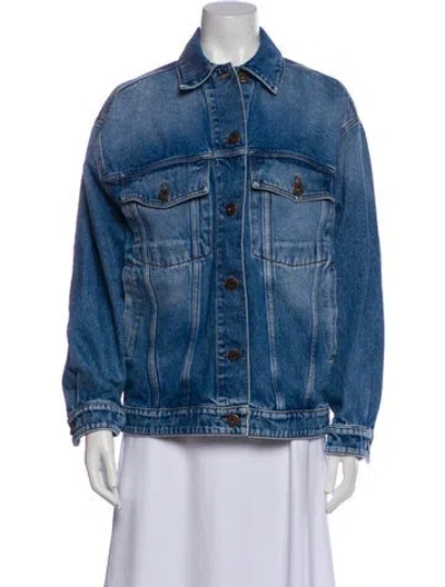 Pre-owned Weekend Max Mara Denim Jacket In Blue