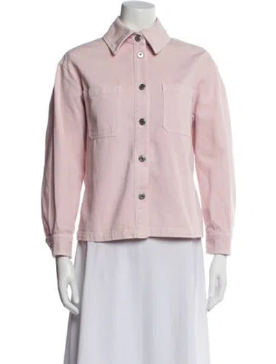 Pre-owned Weekend Max Mara Denim Jacket In Pink