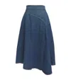 Weekend Max Mara Luana High-low Denim Midi Skirt In Blue