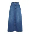 Weekend Max Mara Denim Midi Skirt In Navy