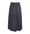 Weekend Max Mara Denim Midi Skirt In Navy