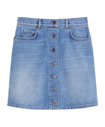 Weekend Max Mara Denim Mini Skirt In Blue