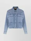 Weekend Max Mara Denim Shirt Chest Pockets In Blue