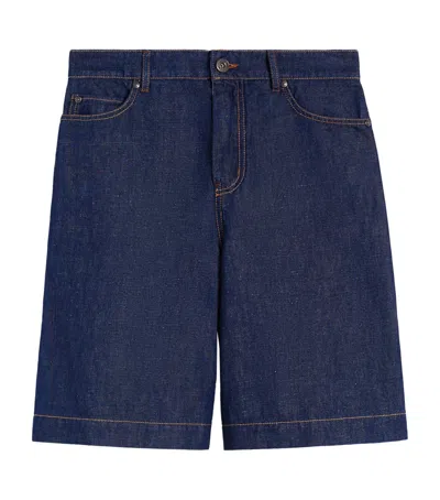 Weekend Max Mara Denim Shorts In Blue
