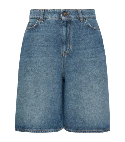 Weekend Max Mara Denim Shorts In Navy