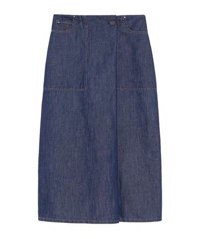 Weekend Max Mara Denim Skirt In Blue