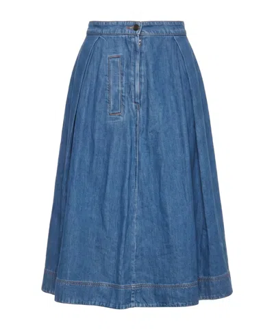 Weekend Max Mara Denim Skirts In Blue