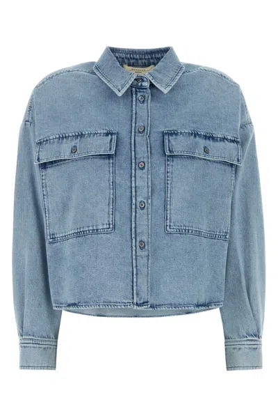 Weekend Max Mara Denim Zemira Shirt In Chiaromarmorizato