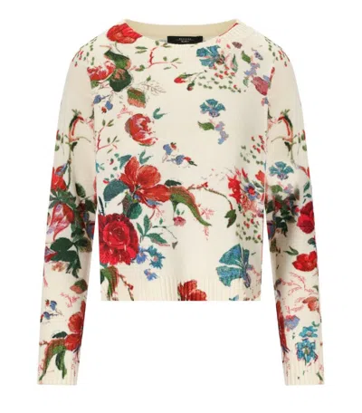 WEEKEND MAX MARA WEEKEND MAX MARA DENIS WHITE CREWNECK JUMPER