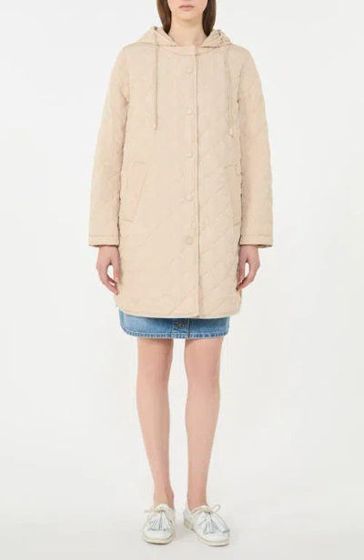 Weekend Max Mara Derio Quilted Jacket With Removable Hood In Multi