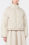 Weekend Max Mara Diamond Quilted Down Puffer Jacket In Metallic