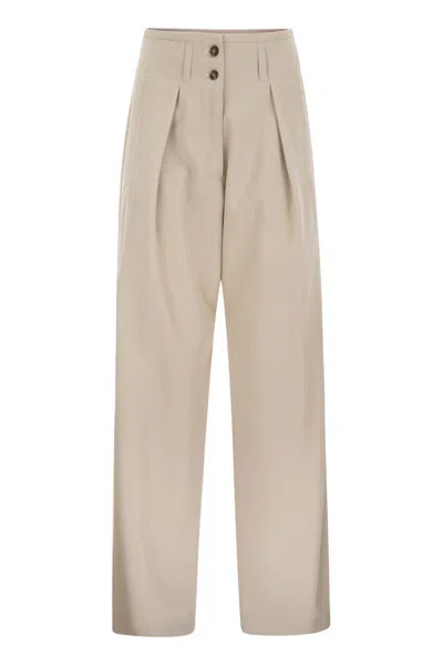 WEEKEND MAX MARA WEEKEND MAX MARA DINGEY - LOOSE-FITTING TROUSERS IN WOOL BLEND