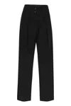 Weekend Max Mara High Waist Straight Leg Trousers In Black