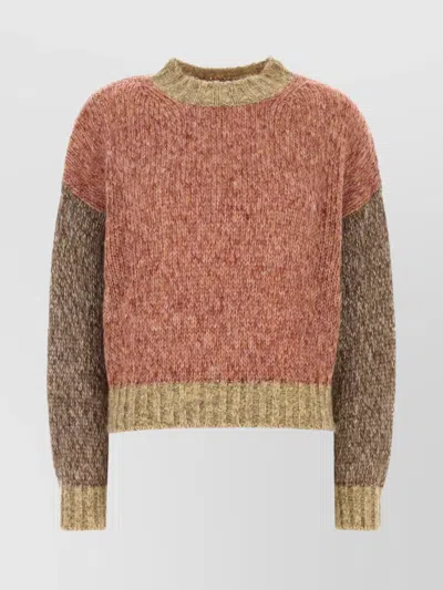 Weekend Max Mara Dionigi Crew Neck Sweater With Color Block Design