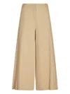 Weekend Max Mara Alfeo Cotton Gabardine Wide Pants In Brown