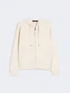Weekend Max Mara Dog - Cotton Zipped Sweatshirt In Neutral