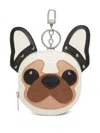 Weekend Max Mara Omens White Pug Leather Coin Purse In Multi