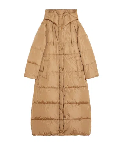 Weekend Max Mara Dolly Hooded Down Jacket In Nude