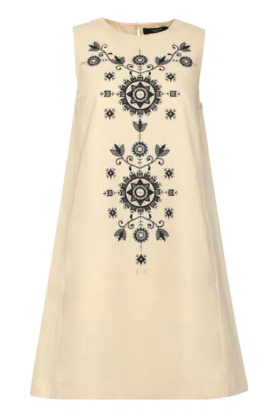 WEEKEND MAX MARA DONALD LINEN-COTTON BLEND DRESS