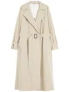 Weekend Max Mara Water-repellent Canvas Trench Coat In Neutral