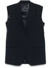 Weekend Max Mara 'donna' Sleeveless Vest With Pockets In Blue